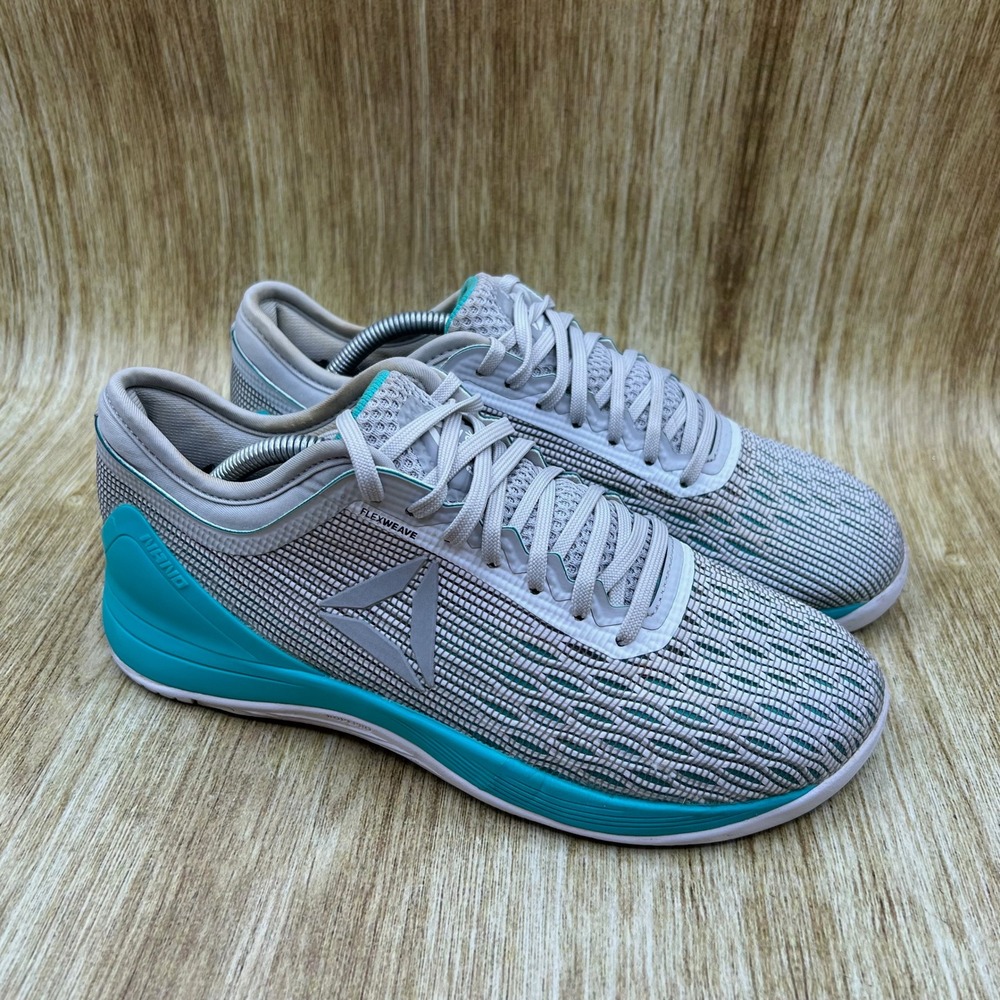 Reebok CrossFit Nano 8 Flexweave Women's Size 8 Grey Teal Training Shoes CN1042
